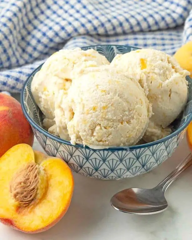 Vegan Coconut Peach Ice Cream