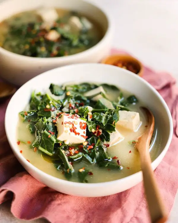 Vegan Collard Greens with Miso Dressing