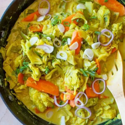Vegan Creamed Cabbage with Coconut Milk