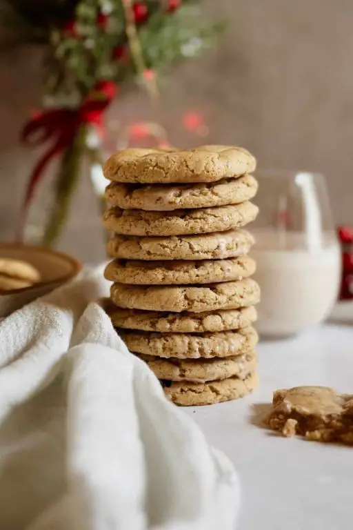 Vegan Eggnog Cookies with Cinnamon Glaze