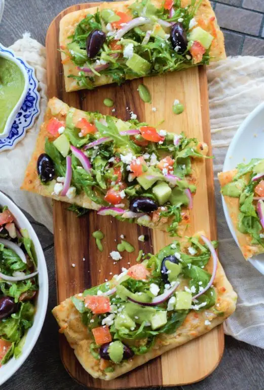 Vegan Flatbread with Tahini Drizzle