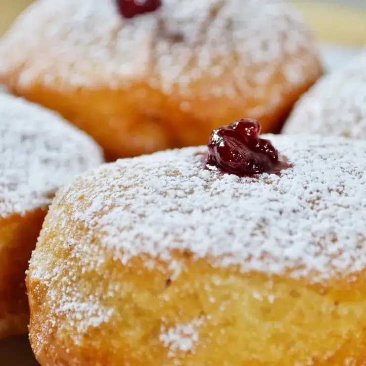 Vegan Hanukkah Doughnuts with Raspberry Jam