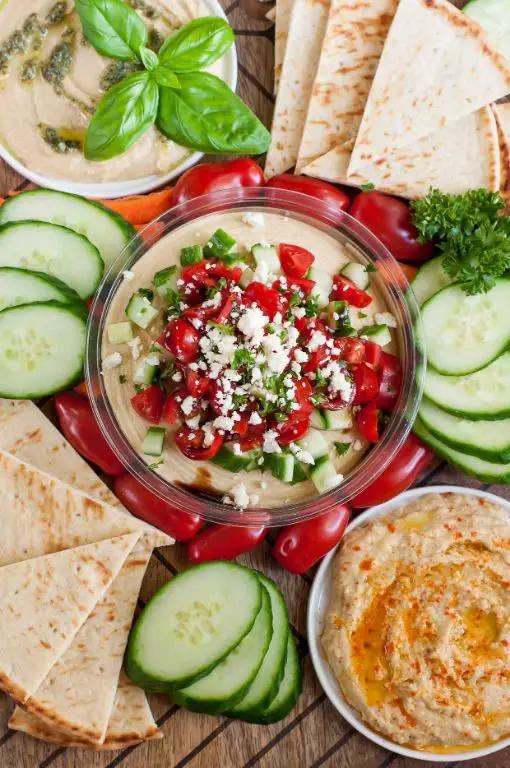 Vegan Mediterranean Hummus Platter