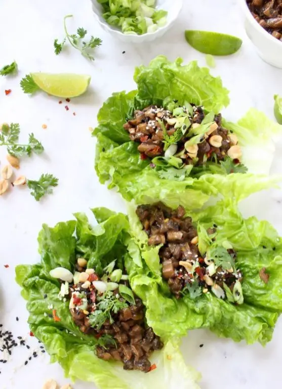 Vegan Mushroom Lettuce Wraps