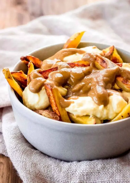 Vegan Poutine with Cashew Cheese and Mushroom Gravy