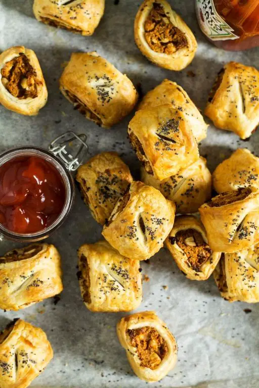 Vegan Puff Pastry Sausage Rolls