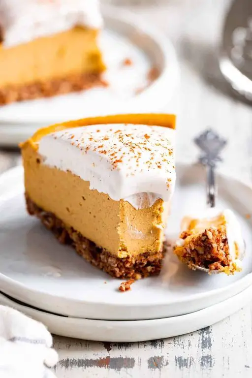 Vegan Pumpkin Cheesecake with Coconut Cream