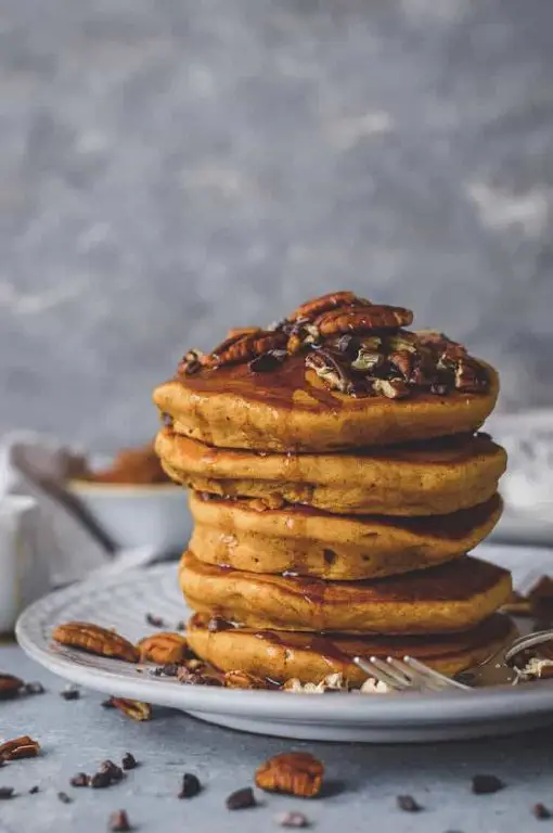 Vegan Pumpkin Spice Pancakes