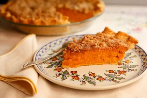 Vegan Sweet Potato Pie with Walnut Topping