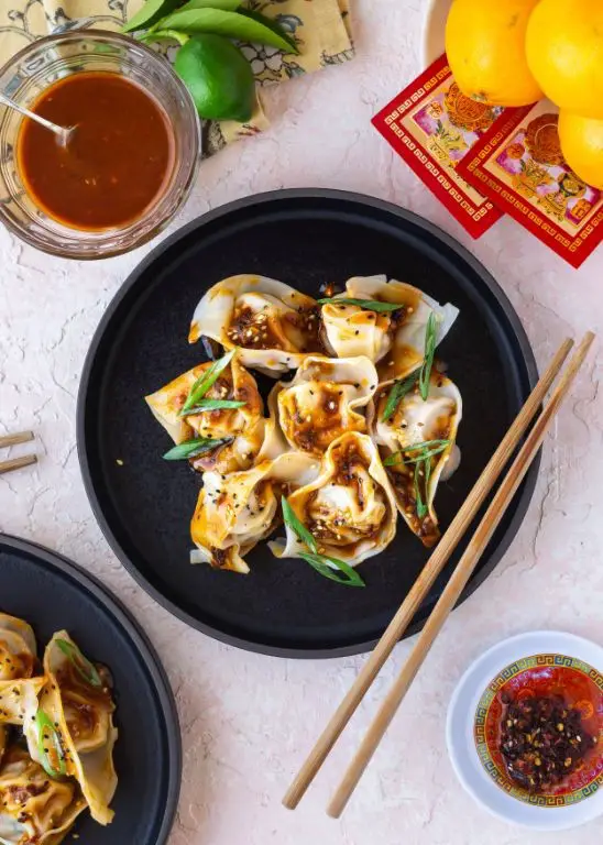 Vegetable Dumplings with Sesame Dip