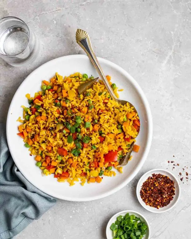 Vegetable Fried Rice with Indian Spices
