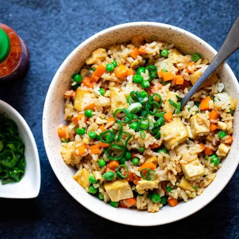 Vegetable Fried Rice with Tofu and Scallions
