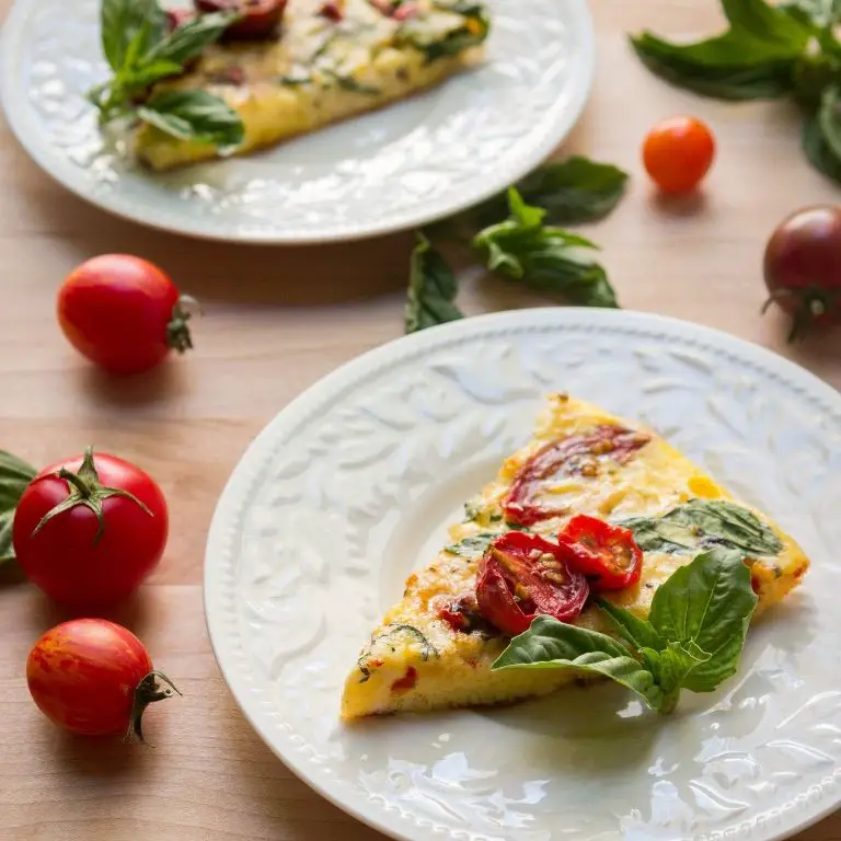 Vegetable Frittata with Cherry Tomatoes and Basil
