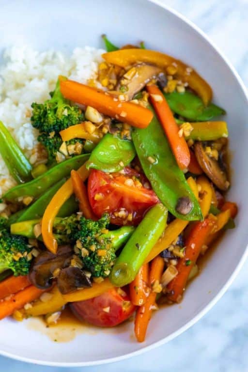 Vegetable Stir-Fry with Ginger Garlic Sauce