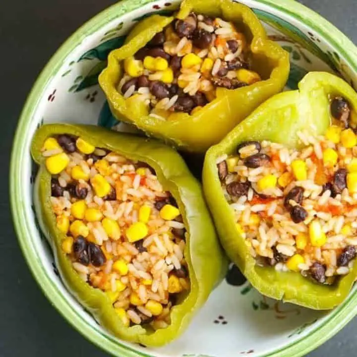 Vegetarian Instant Pot Stuffed Peppers