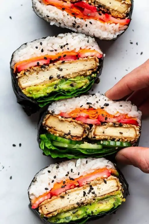 Vegetarian Tofu Musubi with Sesame