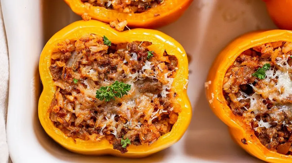 Venison Stuffed Bell Peppers