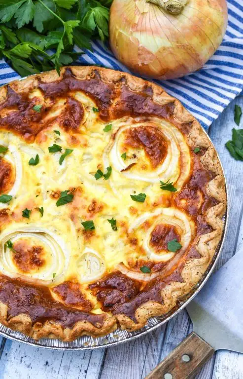 Vidalia Onion and Cheddar Quiche