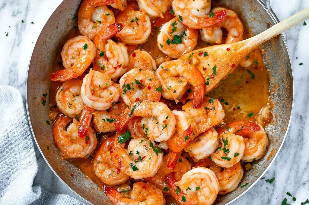 Vidalia Onion and Garlic Butter Shrimp
