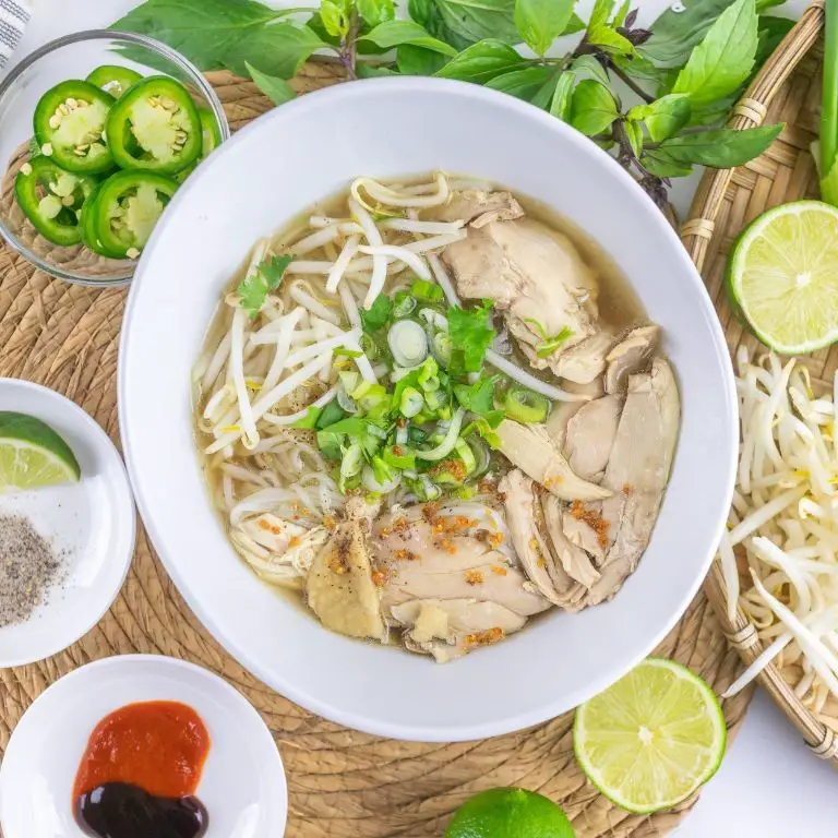 Vietnamese Ground Chicken Pho Soup