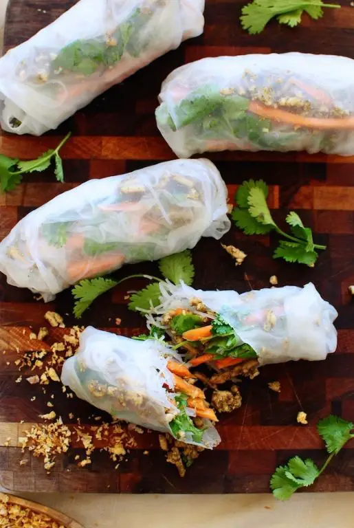 Vietnamese Ground Chicken Spring Rolls