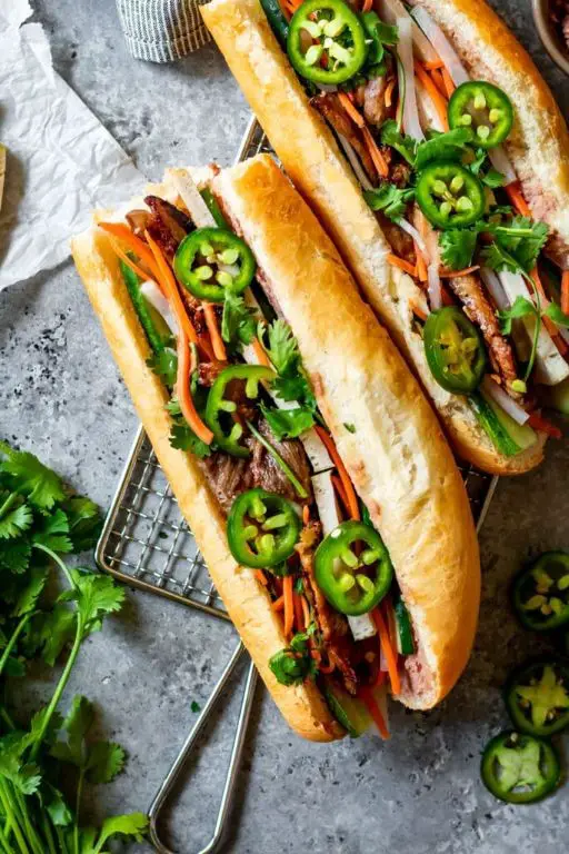 Vietnamese Lemongrass Pork Shoulder Banh Mi