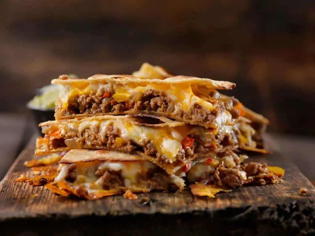 Wagyu Beef Quesadillas with Cilantro Lime Crema