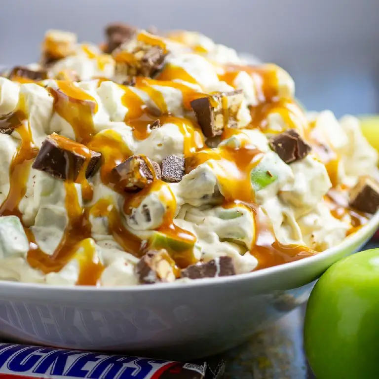 Waldorf Salad with Caramel Ice Cream Topping