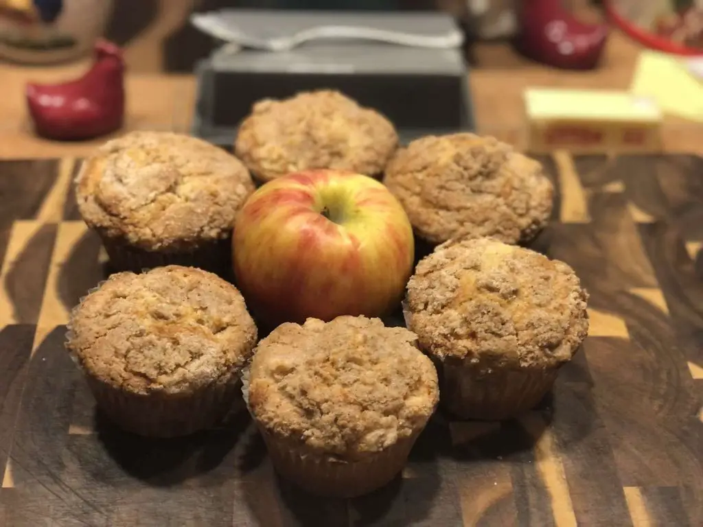 Walnut Flour Apple Muffins