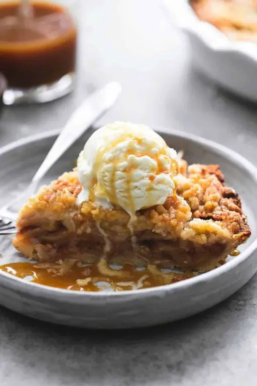 Warm Apple Crumble with Vanilla Ice Cream
