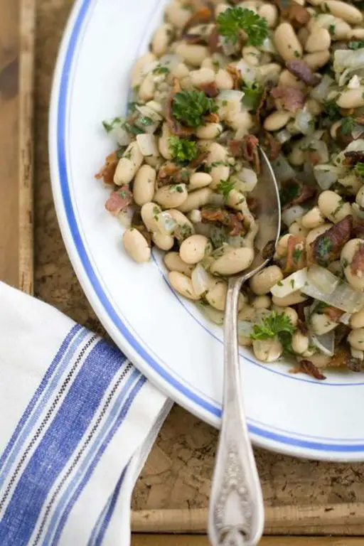 Warm Bacon and Navy Bean Salad