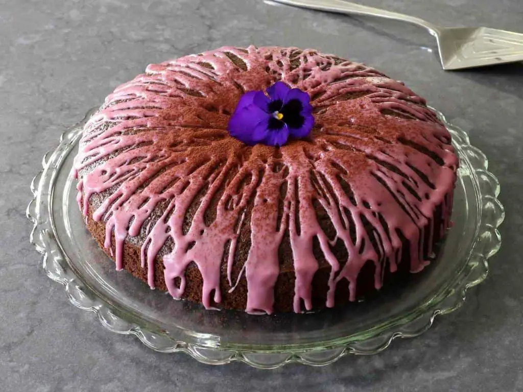 Warm Mulled Wine Spice Cake with Brandy Glaze