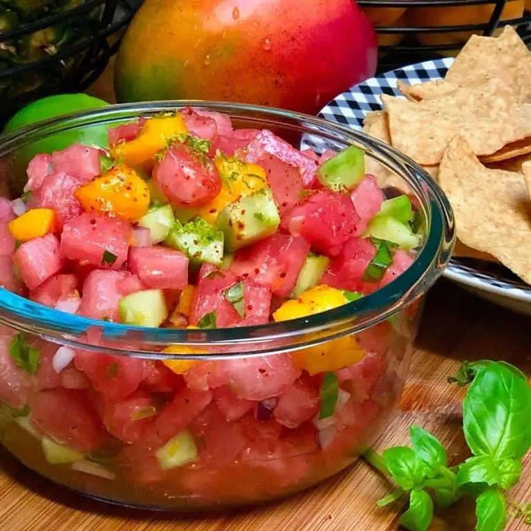 Watermelon Basil Pico de Gallo