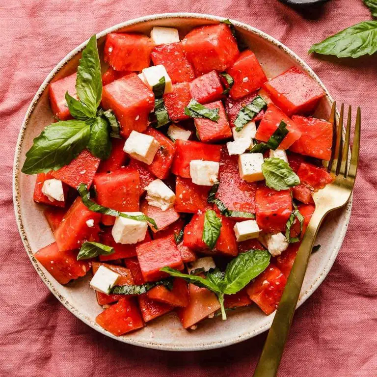 Watermelon Feta Salad with Basil