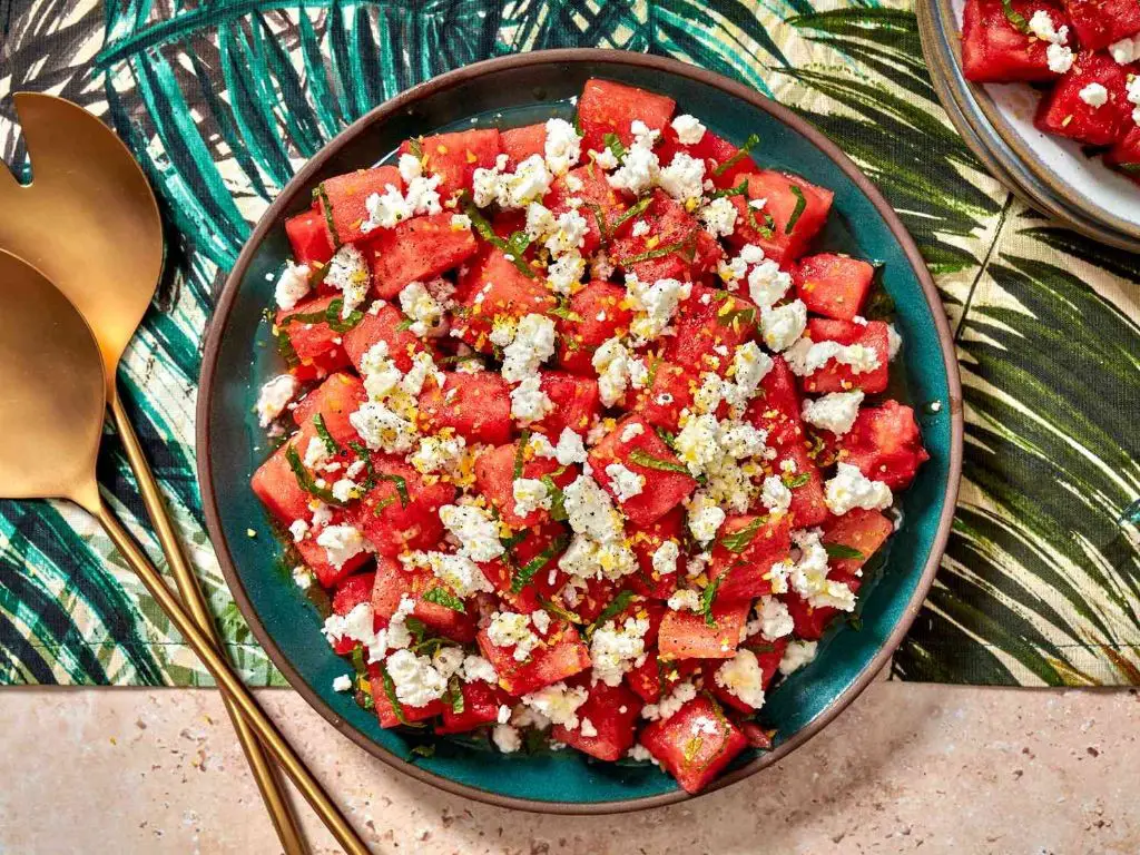 Watermelon Feta Salad with Mint