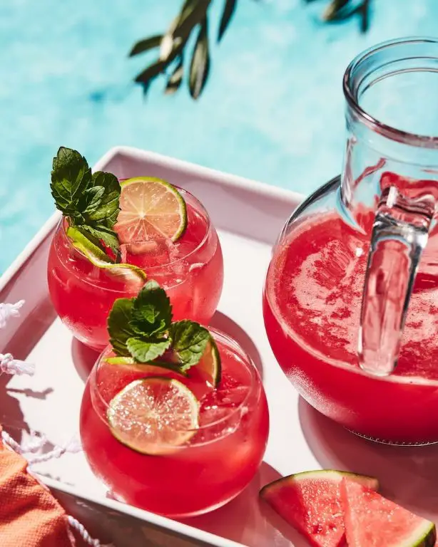 Watermelon Lime Agave Punch