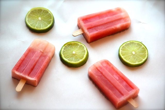 Watermelon Lime Popsicles