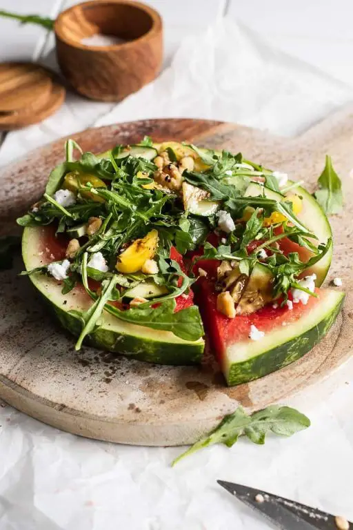 Watermelon and Arugula Pizza