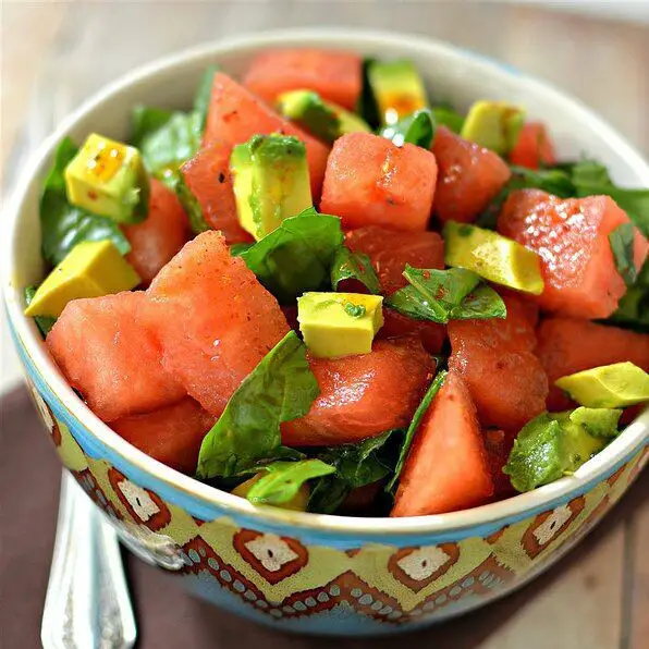 Watermelon and Avocado Salad
