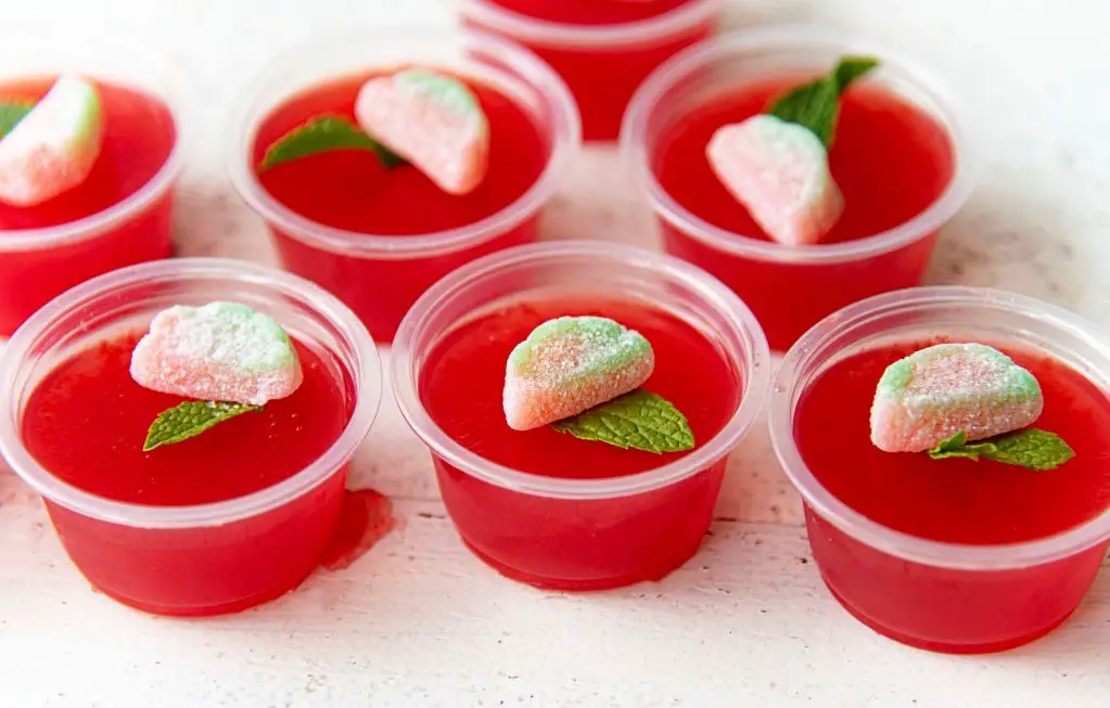 Watermelon and Mint Jello Shots