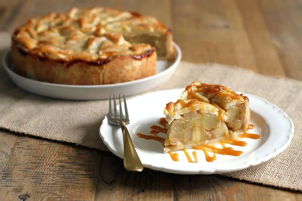 Whiskey Salted Caramel Apple Pie
