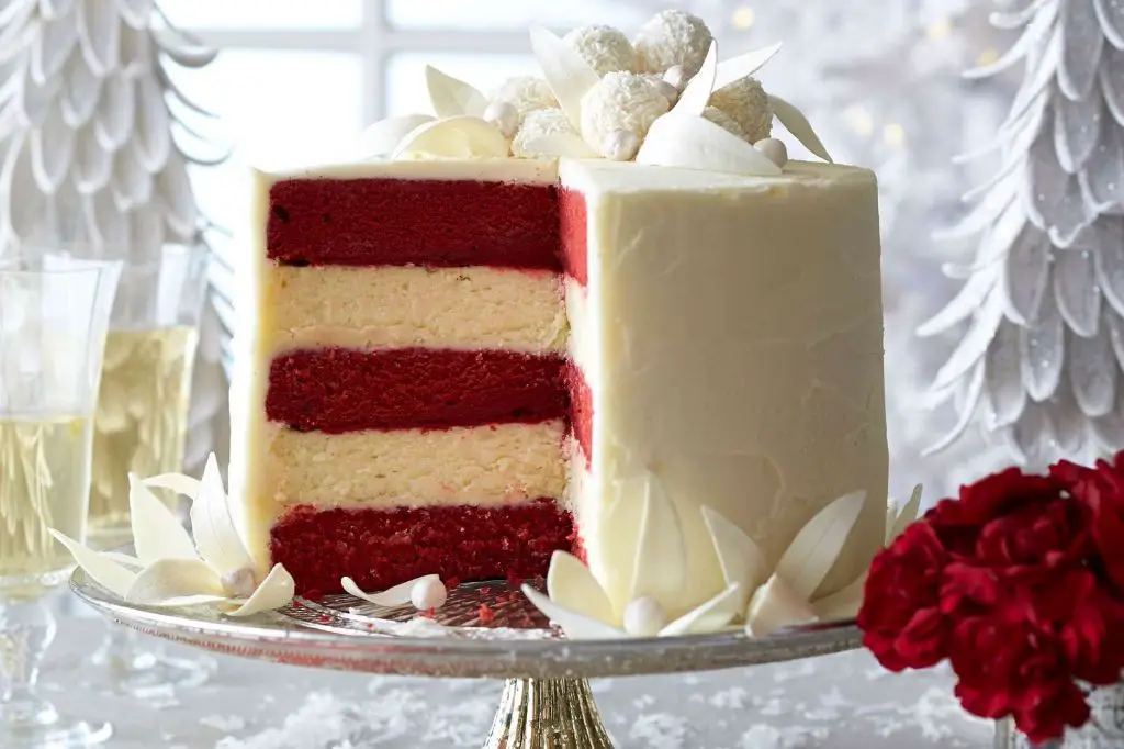 White Chocolate Red Velvet Cheesecake