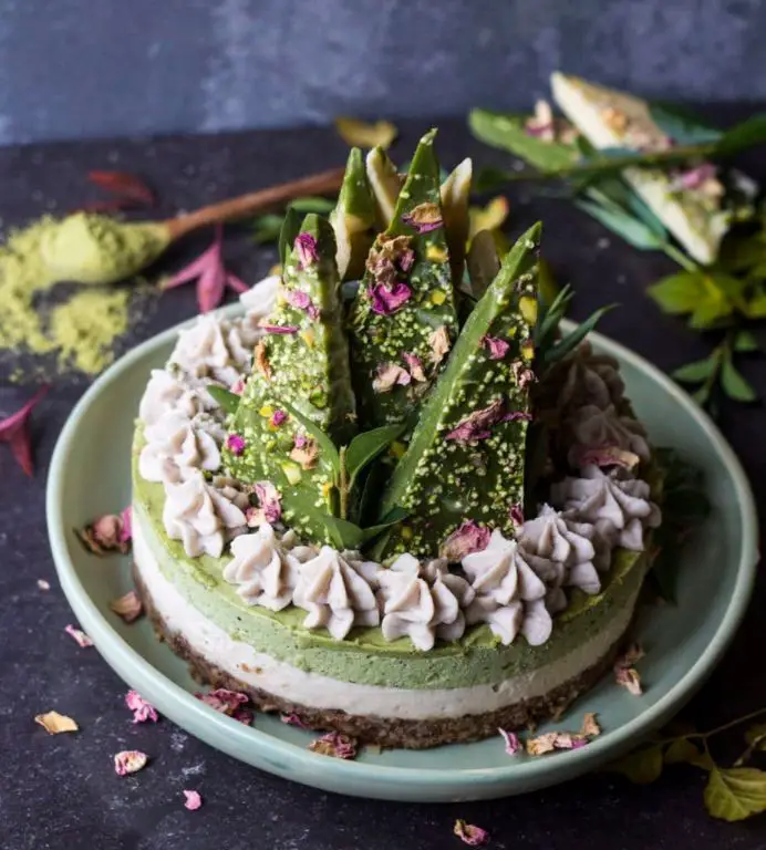 White Chocolate and Matcha Cheesecake