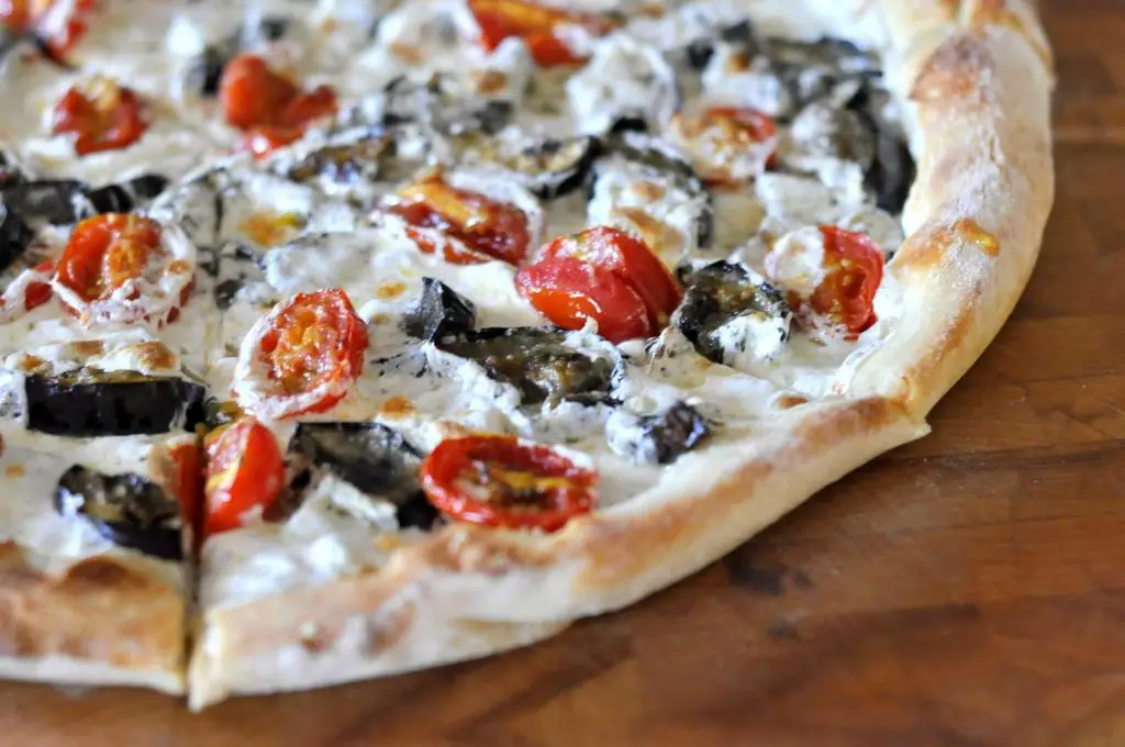 White Eggplant Pizza with Fresh Mozzarella