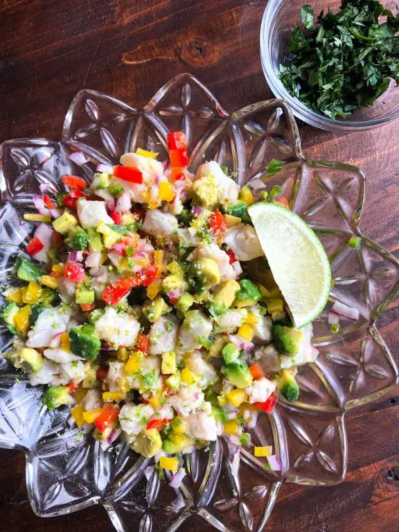 Whole Red Snapper Ceviche with Avocado and Cilantro