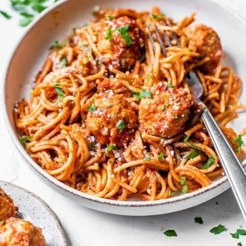 Whole Wheat Pasta with Turkey Meatballs