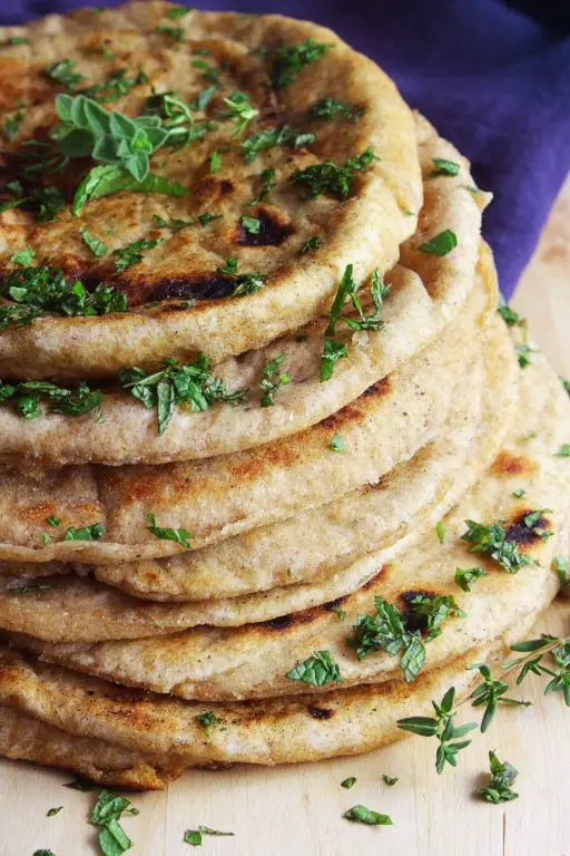Whole Wheat Pita Bread with Herbs