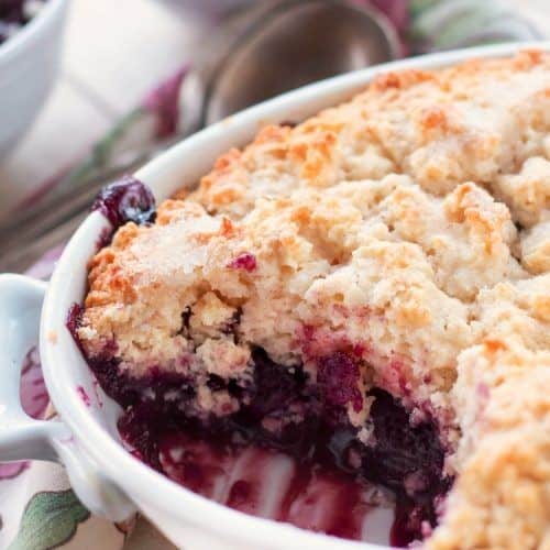 Wild Black Cherry Cobbler
