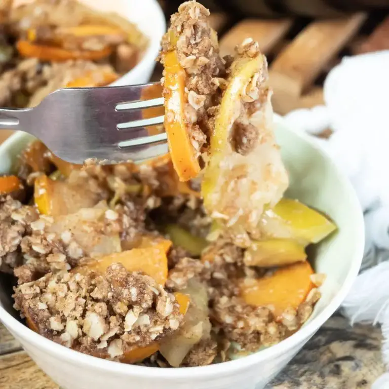Wild Persimmon and Apple Crisp