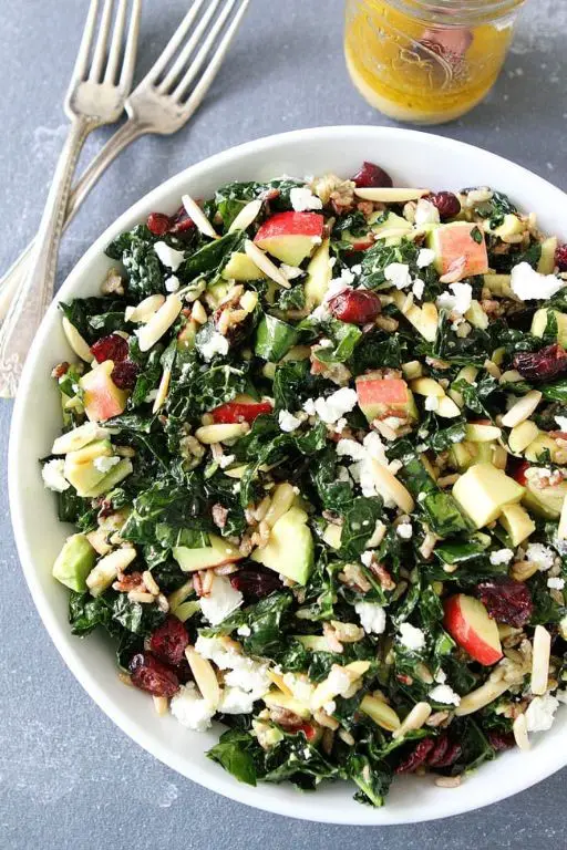 Wild Rice Salad with Kale and Cranberries